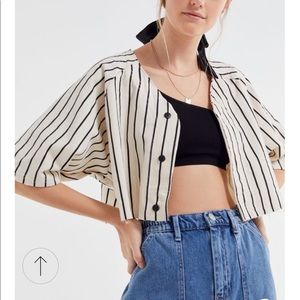 URBAN OUTFITTERS Vintage Cropped Baseball Jersey